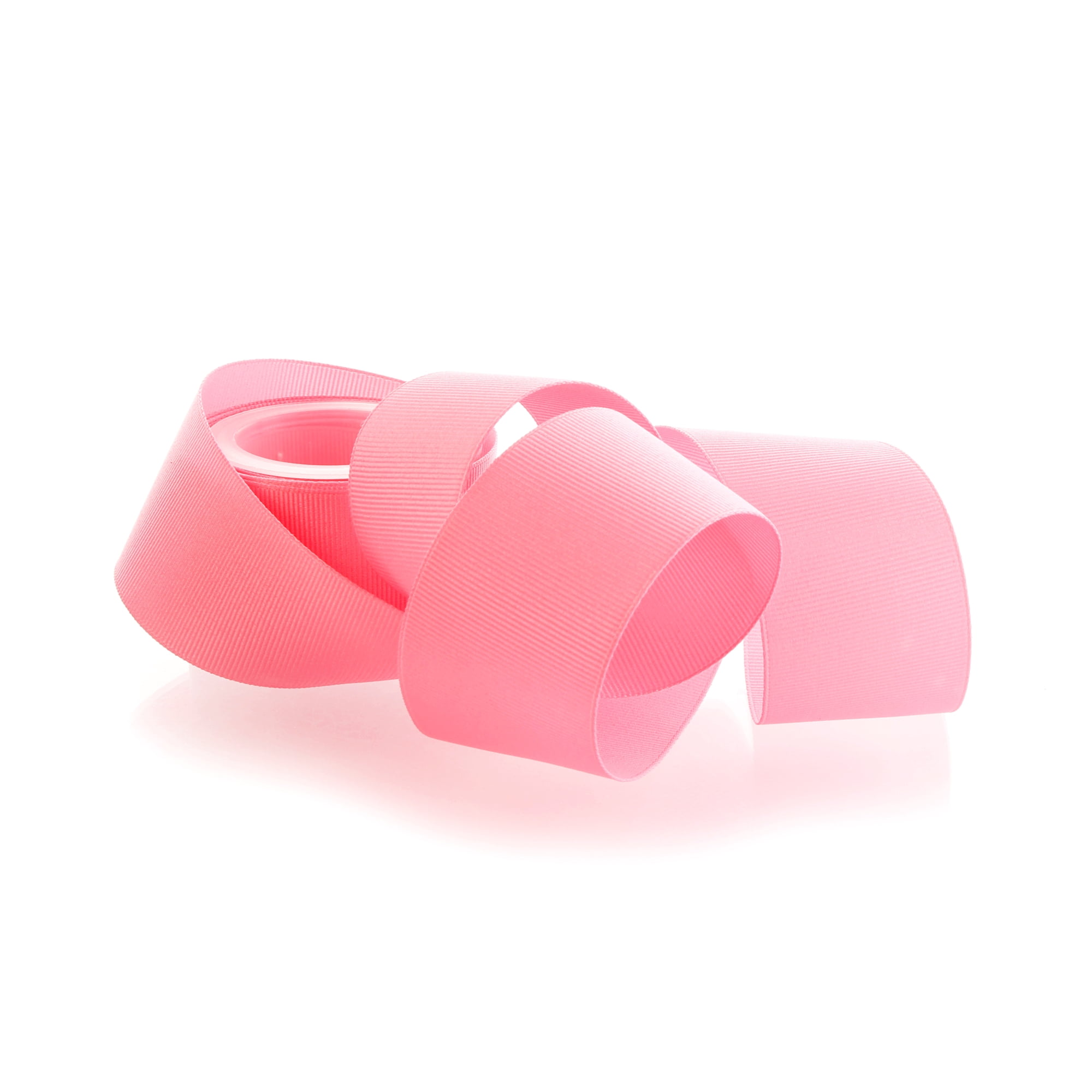 Textured 1.5" Grosgrain Ribbon Solid Bubblegum Pink 5 Yard