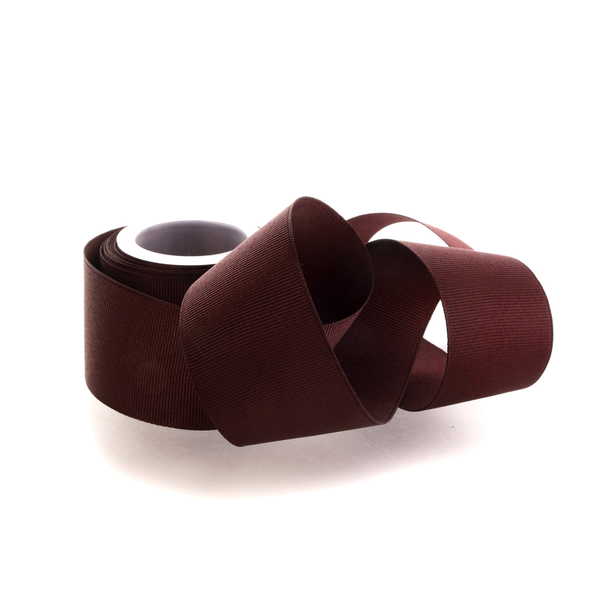 Textured 1.5" Grosgrain Ribbon Solid Deep Maroon 5 Yard