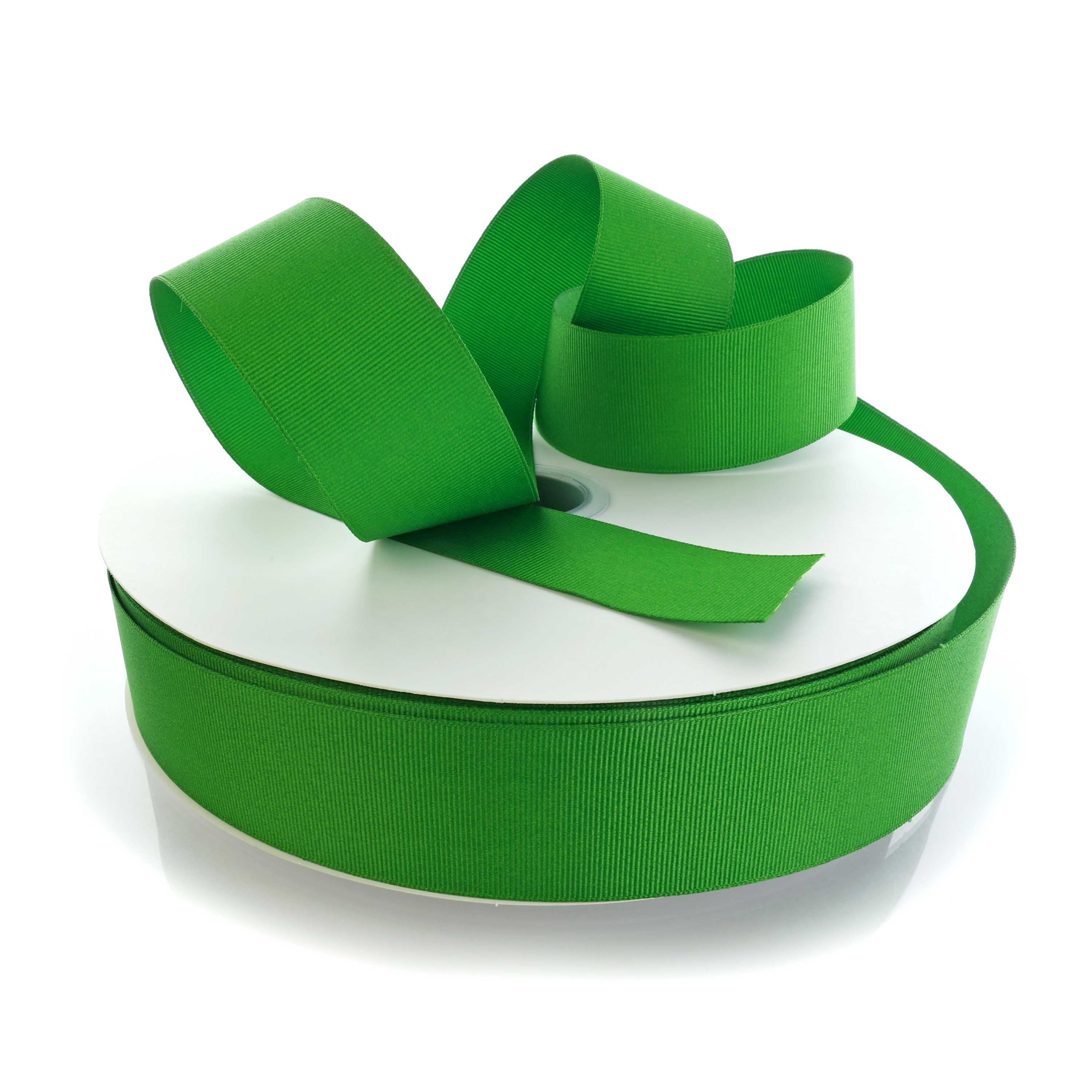 Textured 1.5" Grosgrain Ribbon Solid Emerald Green 100 Yard