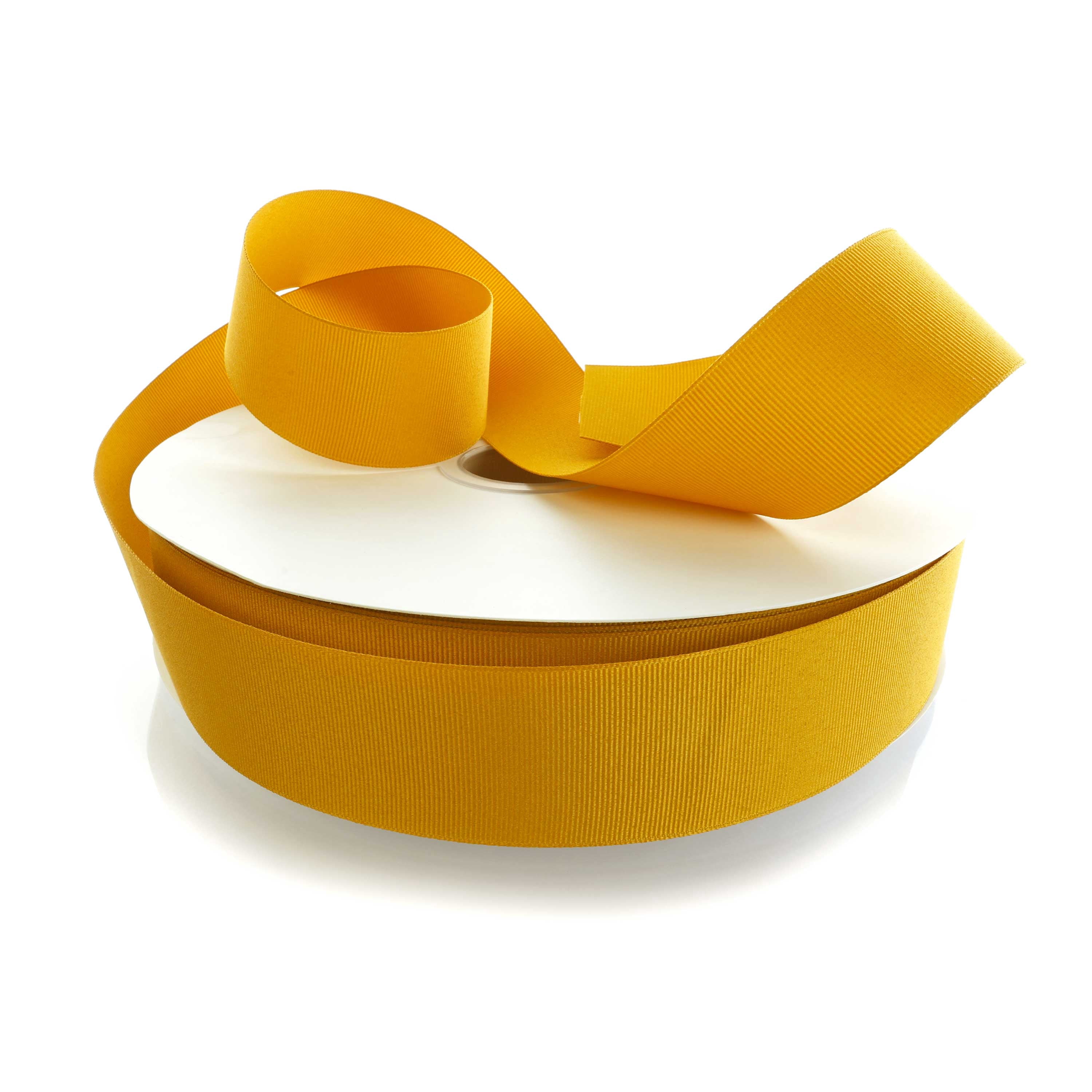 Textured 1.5" Grosgrain Ribbon Solid Gold 100 Yard