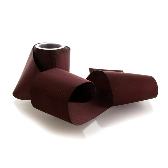 Textured 2.25" Grosgrain Ribbon Solid Deep Maroon 5 Yard