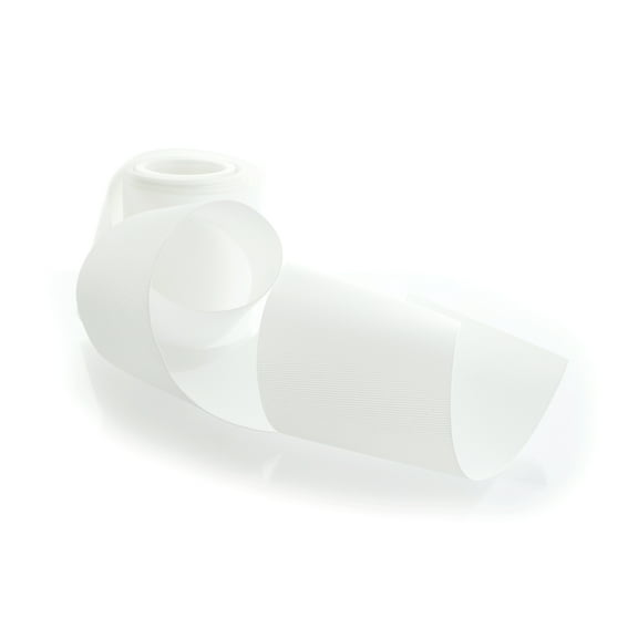 Textured 3" Grosgrain Ribbon Solid White 5 Yard