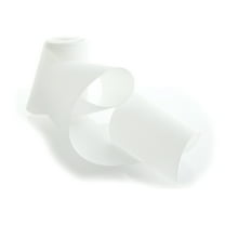 Textured 4" Grosgrain Ribbon Solid White 5 Yard