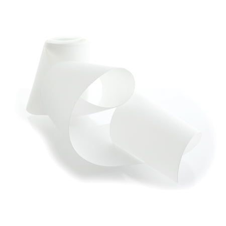 Textured 4" Grosgrain Ribbon Solid White 5 Yard