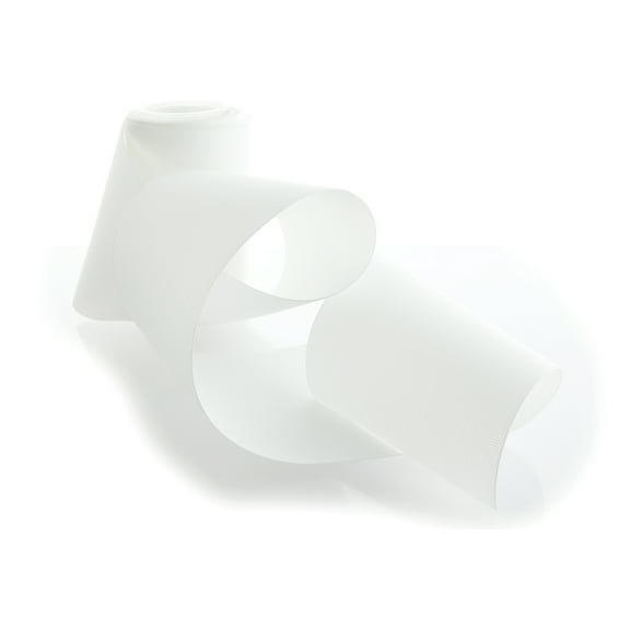 Textured 4" Grosgrain Ribbon Solid White 5 Yard