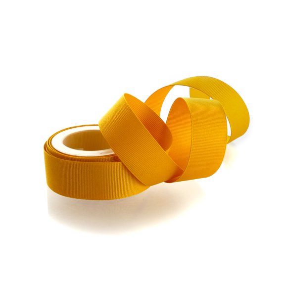 Textured 7/8" Grosgrain Ribbon Solid Gold 5 Yard