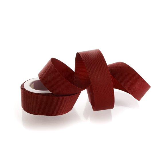 Textured 7/8" Grosgrain Ribbon Solid Maroon 5 Yard