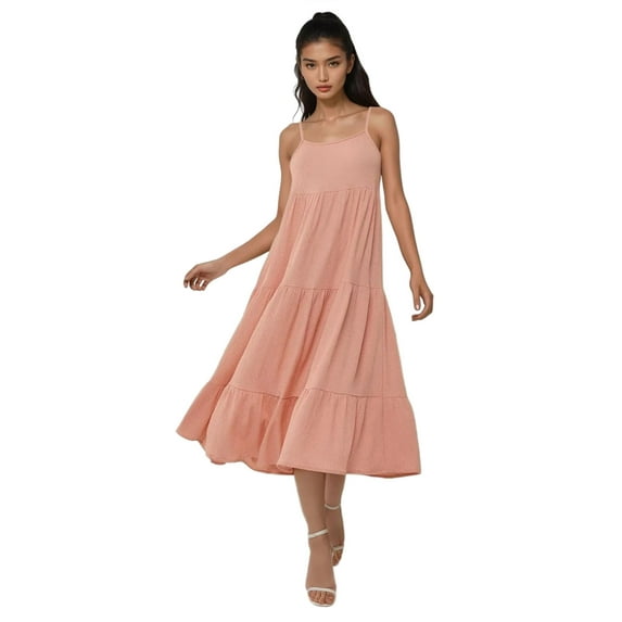 Textured A-Form Midi Dress