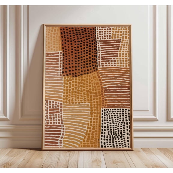Textured Abstract Modern Earth Tones Poster Unframed Paper Print 8x12in