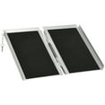 thumbnail image 1 of Textured Aluminum Folding Wheelchair Ramp, 2' Portable Threshold Ramp, for Doorways, Home, Steps, Stairs,, 1 of 9