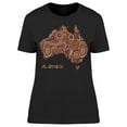 thumbnail image 1 of Textured Australian Map T-Shirt Women -Image by Shutterstock, Female Medium, 1 of 2