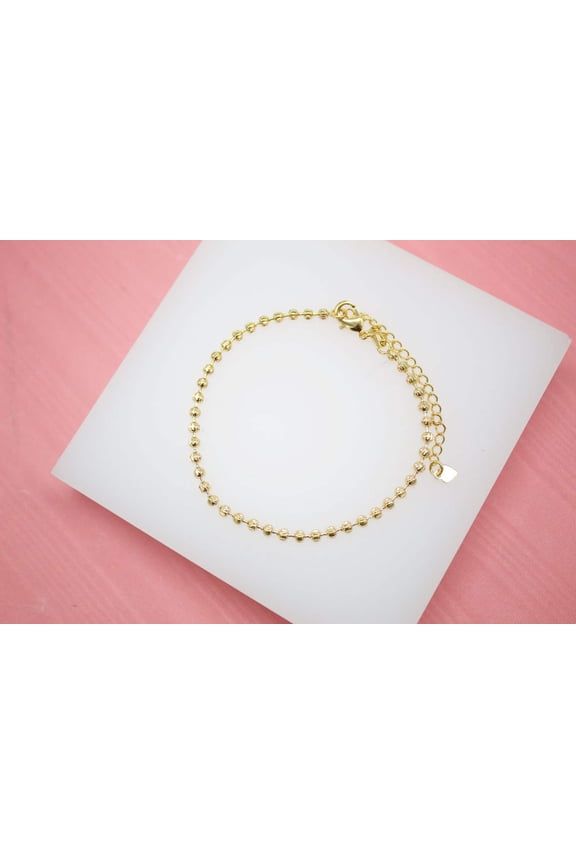 Textured Ball Chain Bracelet (I192)