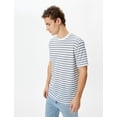 thumbnail image 1 of Textured Basic Crew Neck Slim Fit T-Shirt, 1 of 1