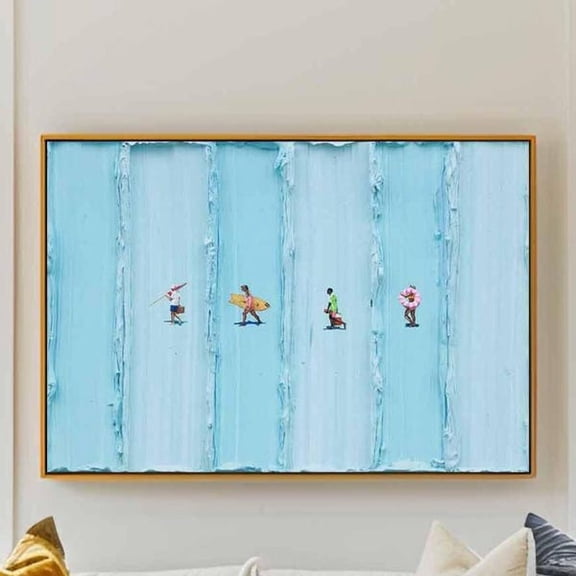 Textured Beach Abstract Wall Art Print
