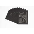 thumbnail image 1 of Textured Black Acid Free 12x16 Picture Frame Mats with White Core Bevel Cut for 8x10 Pictures -, 1 of 3