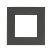 Textured Black Acid Free 7x7 Square Picture Frame Mat with White Core Bevel Cut for 5x5 Pictures -