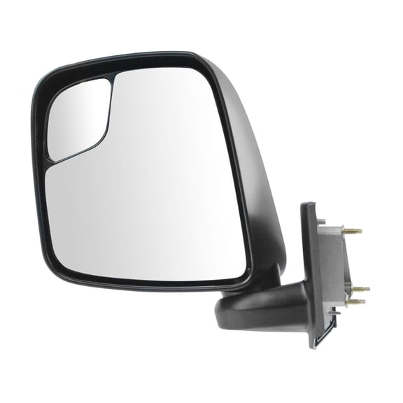 Textured Black Manual Exterior Door Rear View Mirror Convex Glass Insert - Left Driver Side