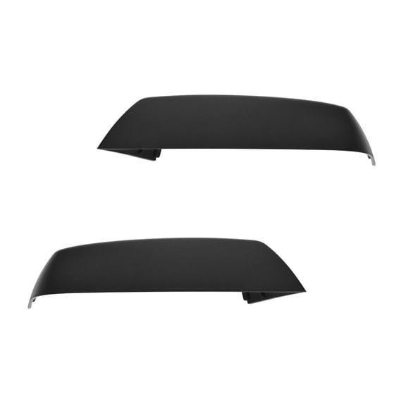 Textured Black Mirror Cap Set for Front Left and Right Positions