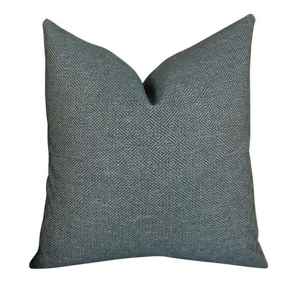 Textured Blend Handmade Throw Pillow - Blue - 18 x 18 in.
