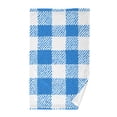 thumbnail image 1 of Textured Blue White Pattern Bath Towel 100% Cotton Soft Thick High Absorbency Hand Face Towel Single Pack 16x28in, 1 of 7