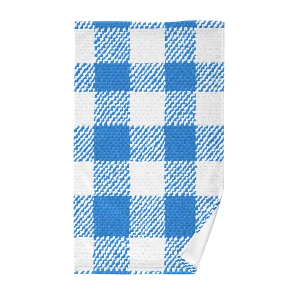 Textured Blue White Pattern Bath Towel 100% Cotton Soft Thick High Absorbency Hand Face Towel Single Pack 16x28in