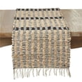 thumbnail image 1 of Textured Bold Stripe Fringe Table Runner, 1 of 3
