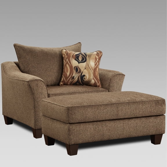 Textured Brown Polyester Set / For a Relaxed Living Room / Get a Comfortable Seating Arrangement