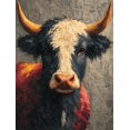thumbnail image 1 of Textured Brush Highland Cow Canvas Print, Farmhouse Country Rustic Home Living Room Wall Decor Art, 1 of 8