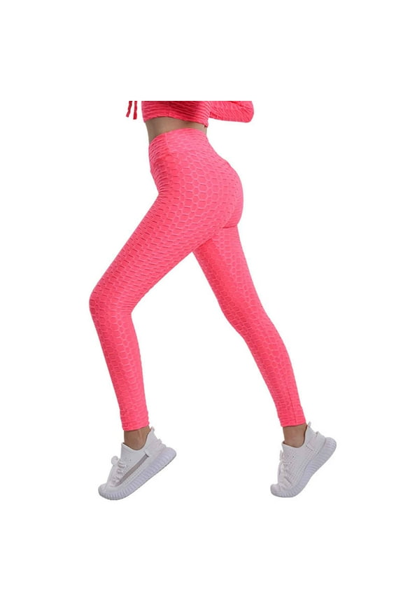 Textured Butt Lifting Leggings for Women Tummy Control Workout Yoga Pants High Waisted Scrunch Booty Gym Tights