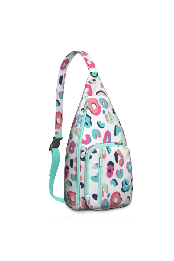 Textured Cheetah Chest Bag - 3D-Embossed Animal Print Sling Backpack (Luxury Tactile Design, Water-Resistant)