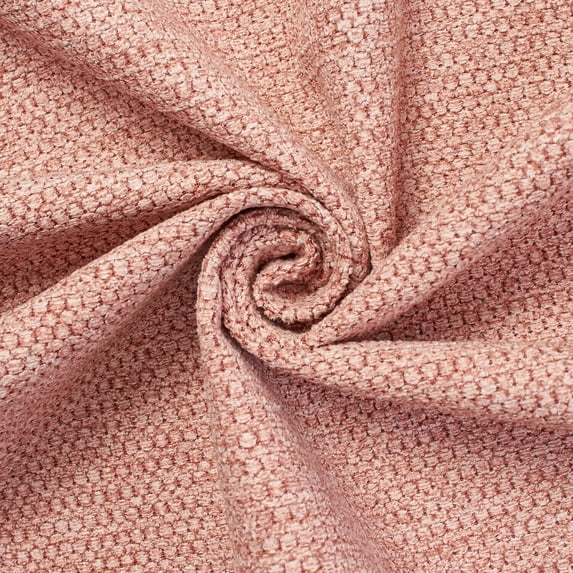 Textured Chenille Jacquard Upholstery Heavy Duty Polyester 58" Fabric By The Yard - Apricot (1 Yard)