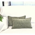 thumbnail image 1 of Textured Chenille Lumbar Pillow Covers Pack of 2 Olive Green 12x20 inches , Solid Cushion Cases For Sofa Accent Chair Couch, Rectangular Small Pillowcases, 1 of 8