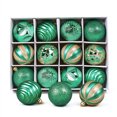 thumbnail image 1 of Textured Christmas Ornament Set, Shatterproof Glitter Diamond & Spiral Baubles with Matte Glossy Finishes in Compartment Storage Box for Holiday Decor Christmas Ball Ornaments, 1 of 7