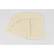 Textured Cream Acid Free 12x16 Picture Frame Mats with White Core Bevel Cut for 8x10 Pictures -