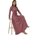 thumbnail image 1 of Textured Crew Neck Maxi Dress, 1 of 8