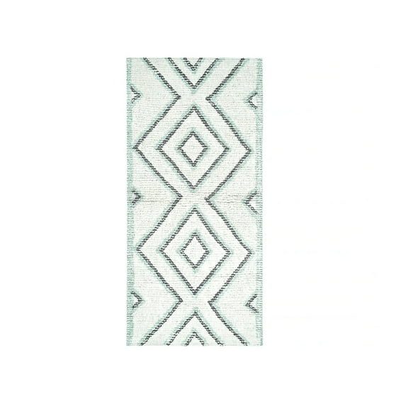 Textured Diamond Bath Rug Aqua, Colorado