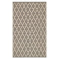 thumbnail image 1 of Textured Diamond Black/Ivory Handwoven Cotton Rug, 2'6" x 8' Runner, 1 of 6