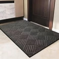 thumbnail image 1 of Textured Door Mat, Thick Absorbent Entryway Rug with Non-Slip Base, Indoor Outdoor Scraper Mat for Mudroom Patio, 1 of 7