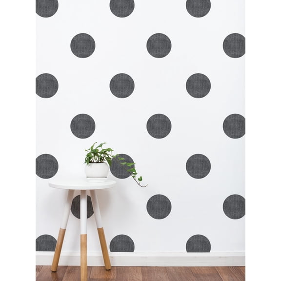 Textured Dots Vinyl Wall Sticker, 6 Inch - Black