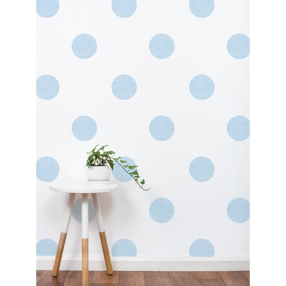 Textured Dots Vinyl Wall Sticker, 6 Inch - Sky Blue