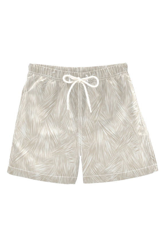 Textured Earthy Tones Boys' Swim Trunks Beach Pool Shorts Quick Dry Soft Fabric Classic Fit