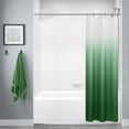 thumbnail image 1 of Textured Fabric Bath Shower Curtain, Polyester Ombre Shower Curtains for Bathroom, Waterproof Shower Curtain Liner with 6 Hooks,Machine Washable (36 x 72 inch, Blackish Green), 1 of 6