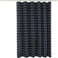 thumbnail image 1 of Textured Fabric Shower Curtain 72 Inches by 72 Inches, Black Checkered Printed Bathroom Curtain Machine Washable, 1 of 5