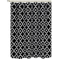 thumbnail image 1 of Textured Fabric Shower Curtains 72" X 72", Black Morocco Pearl Printed Bathroom Curtains Machine Washable, 1 of 6