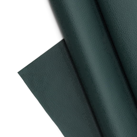 Textured Faux Leather Fabric, Smooth Pebble Grain Vinyl Sheets, Embossed Material, Upholstery, Fashion Apparel, Automotive, DIY and Crafting Pleather - Cut by The Yard (Hunter Green)