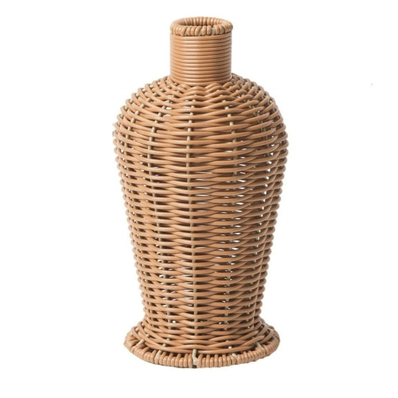 Textured Finish Faux Rattan Flower Vases Container for Home and Garden Decors