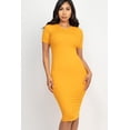 thumbnail image 1 of Textured Fitted Midi Dress, 1 of 9