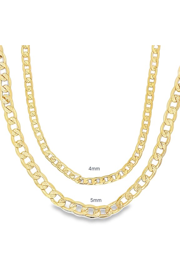 Textured Flat Cuban Chain (F25)