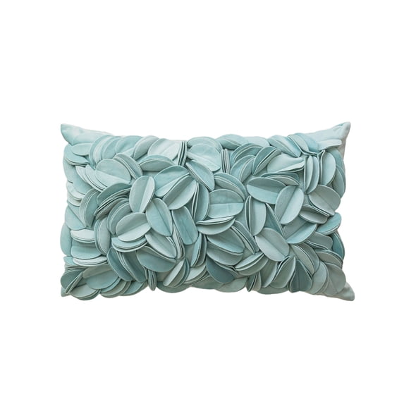 Textured Floral Throw Pillow, Handmade Petal Flower Cushion With Coastal Style Design, Decorative Accent Pillow For Sofa Bedroom Farmhouse Home Decor, pillows