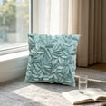 thumbnail image 1 of Textured Floral Throw Pillow Handmade Petal Flower Cushion, Light Teal Decor Pillow Sofa Bedroom Coastal Farmhouse Accent, Multiple Styles Soft Plush Decorative Home Accent Cushion Gift Indoor Use(E), 1 of 5